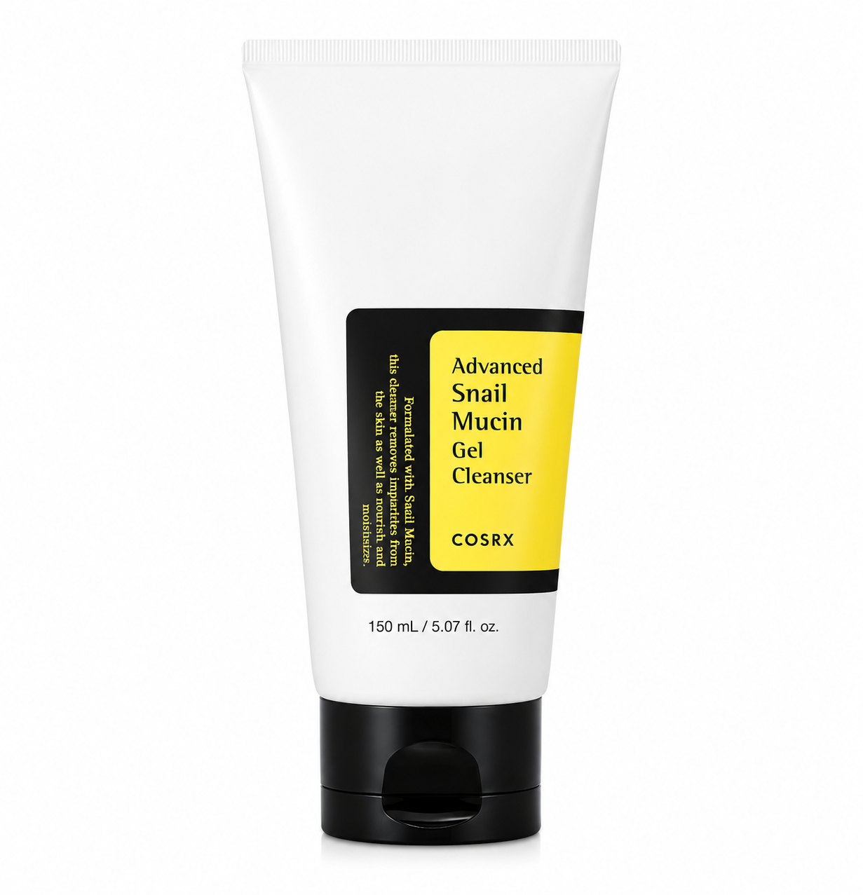 COSRX Advanced Snail Mucin Gel Cleanser 150ml facial cleanser with snail mucin for gentle cleansing, hydration, and maintaining the skin's natural moisture barrier.