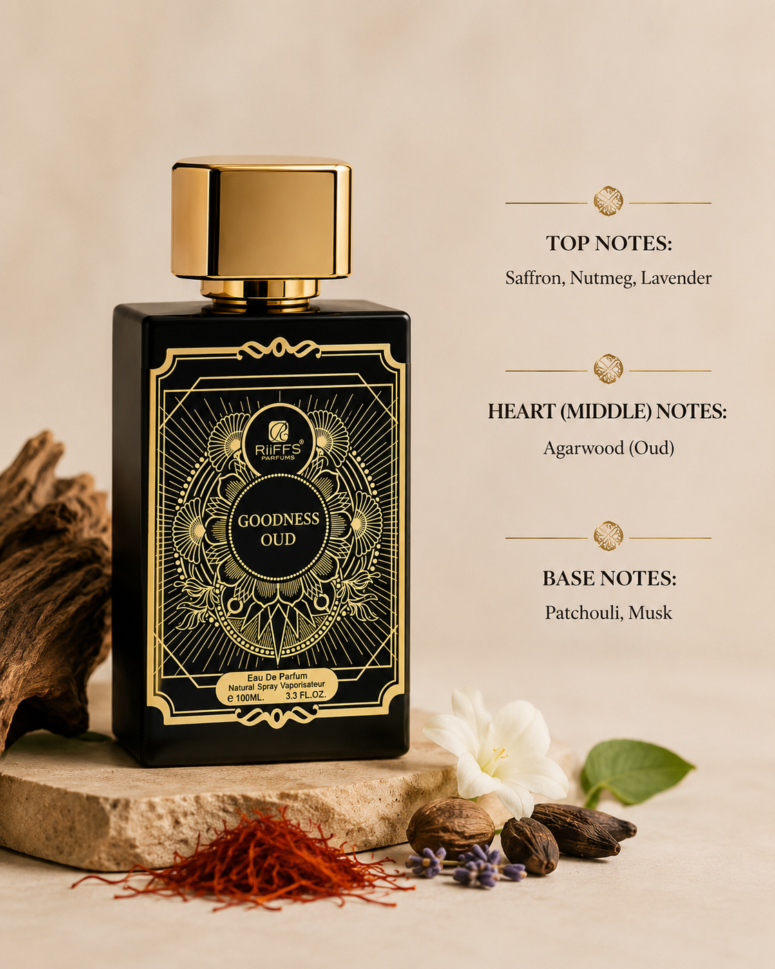 Riiffs Goodness Oud Black 100ml EDP - Unisex